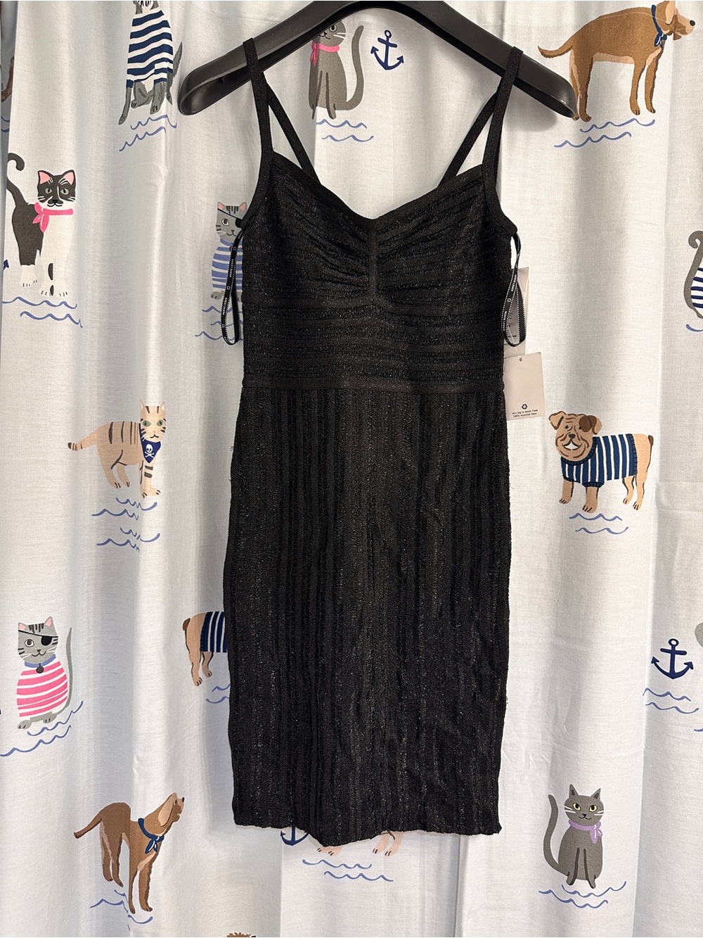 Herve Leger Black Sleeveless Strappy Mini Dress